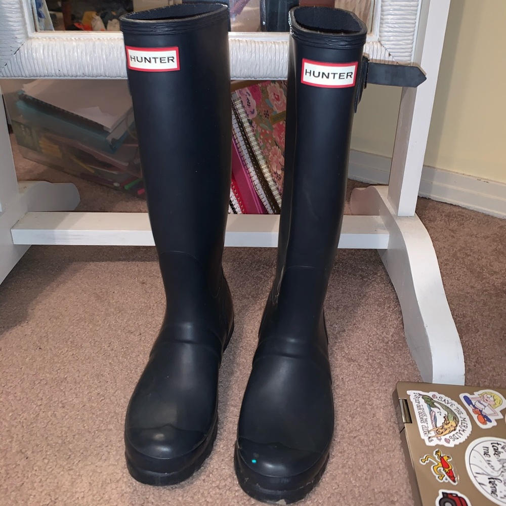 Navy Hunter Rain Boots